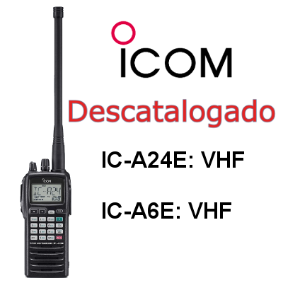 Walkies ICOM VHF DE BANDA AÉREA IC-A24E e IC-A6E