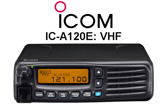Emisora ICOM DE BANDA AÉREA IC-A120E