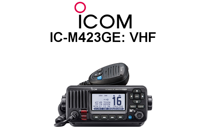 Emisora ICOM DE MARINA IC-M423G CON DSC CLASE "D" Y RECEPTOR GPS