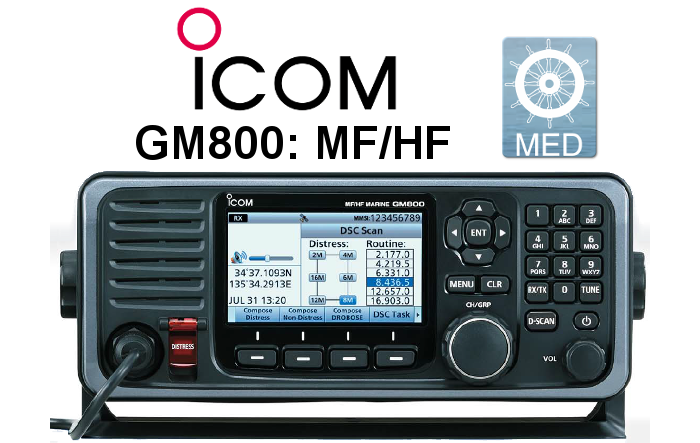 Emisora ICOM DE MARINA GM800 MF/HF