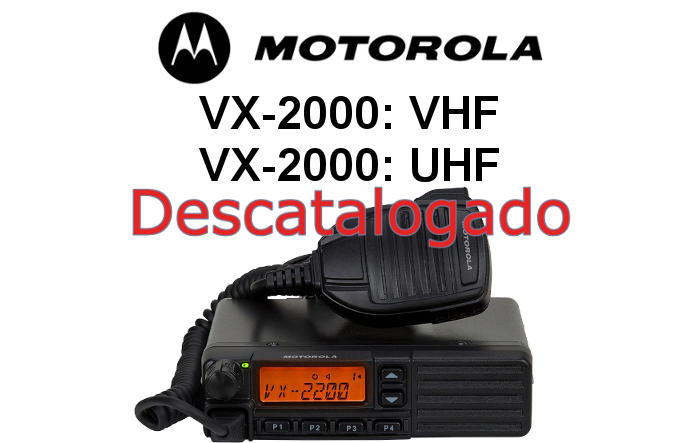 Emisoras MOTOROLA de la serie VX-2000 de 8/128 canales