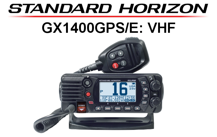Emisora STANDARD HORIZON DE MARINA GX1400GPS/E robusta y compacta, cumple IPX8