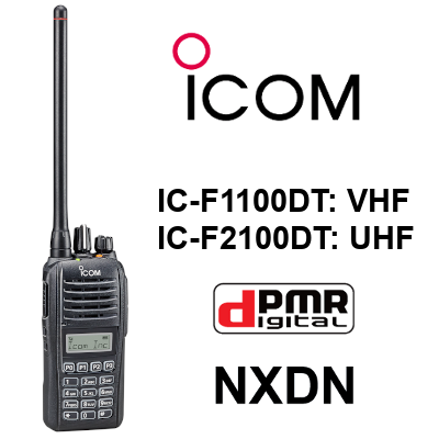 Walkie ICOM DIGITAL IC-F1100DT / IC-F2100DT de 128 canales