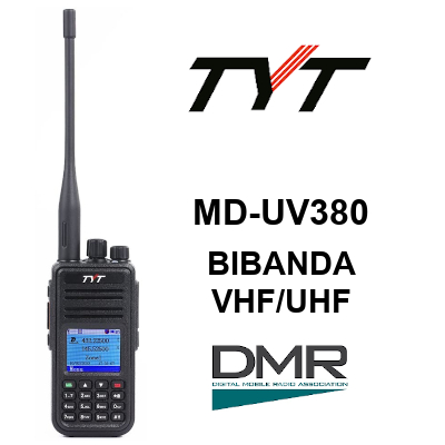 Walkie TYT MD-UV380 bibanda digital DMR de 3000 canales